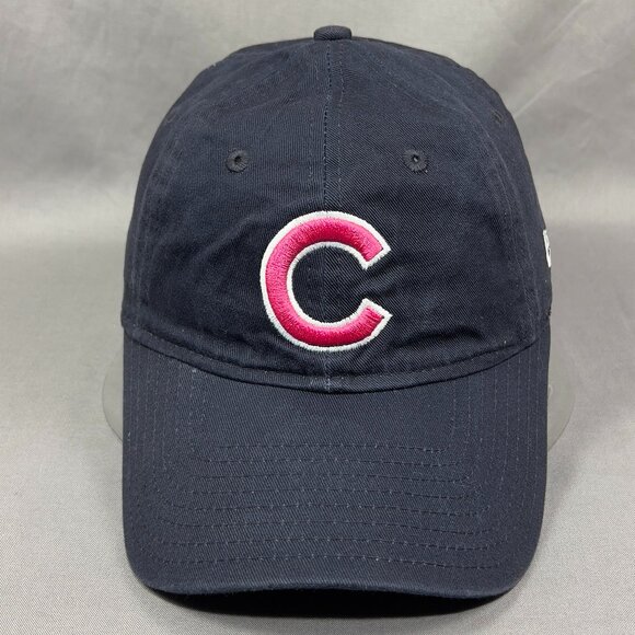 New Era Chicago Cubs MLB Strapback Hat Cap 940 Adjustable Navy Pink Dad Womens - Picture 2 of 15
